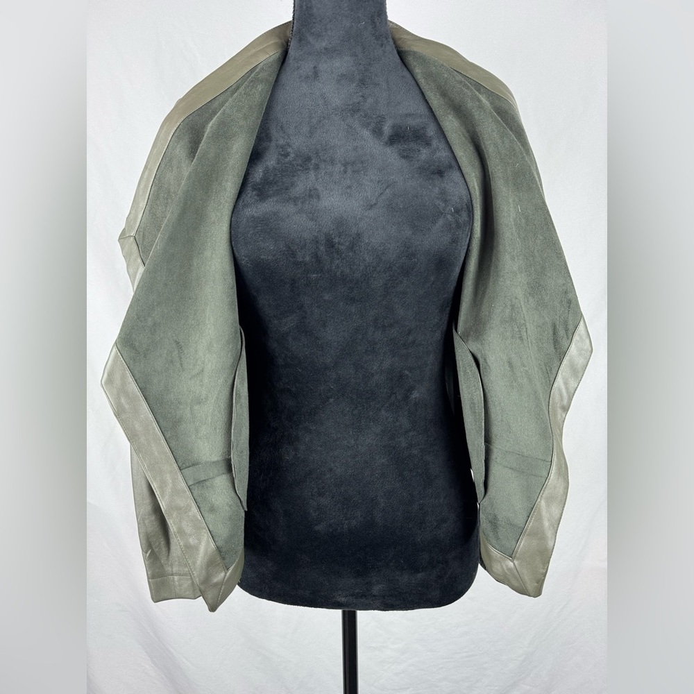 BB Dakota Vegan Leather Green Jacket - Picture 4 of 7